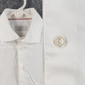 Eton 15 Romania Slim White Cotton French Cuff Button Up Solid Shirt Work Elegant